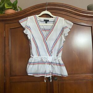 J Crew blouse cotton size zip